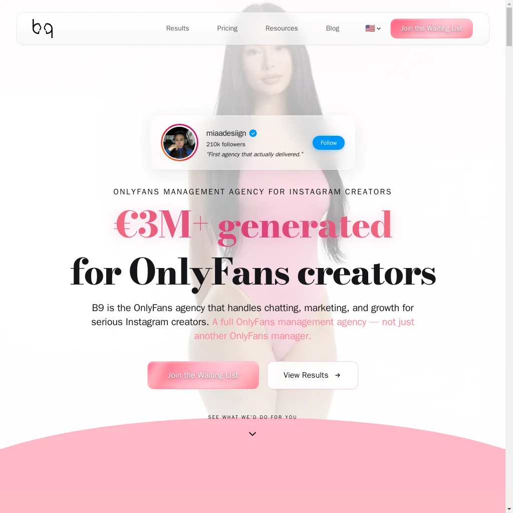 B9 Agency website preview