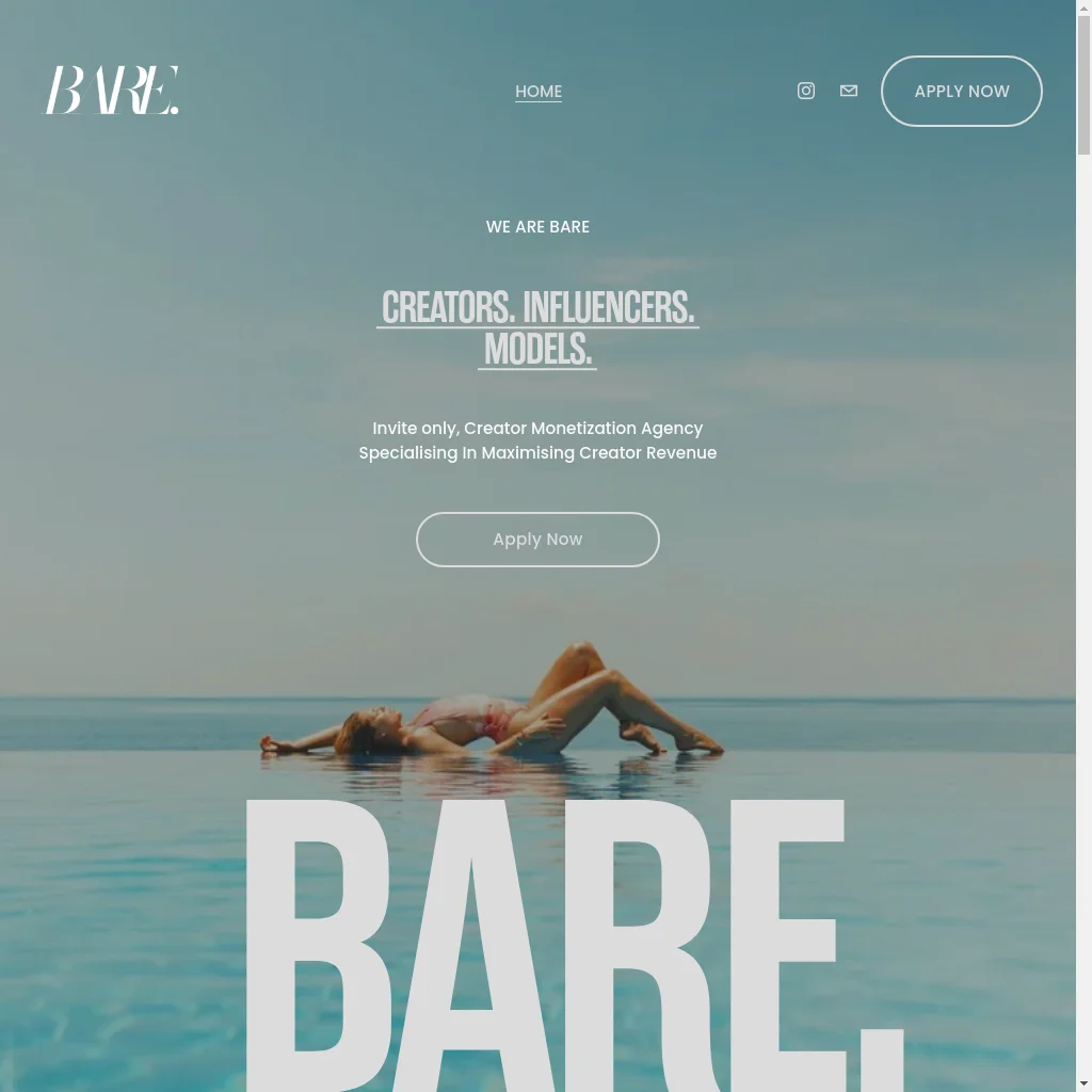 Bare Agency website preview