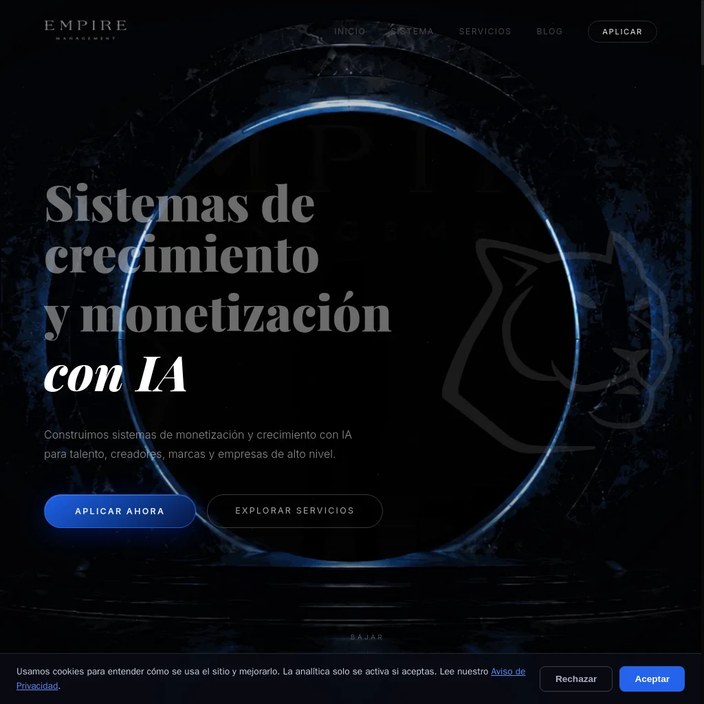 Empire Management (México) website preview