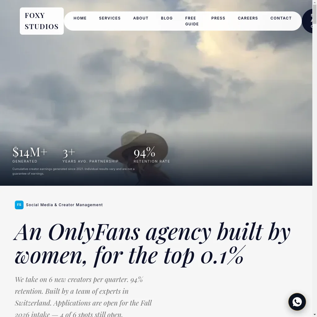 Foxy Studios website preview