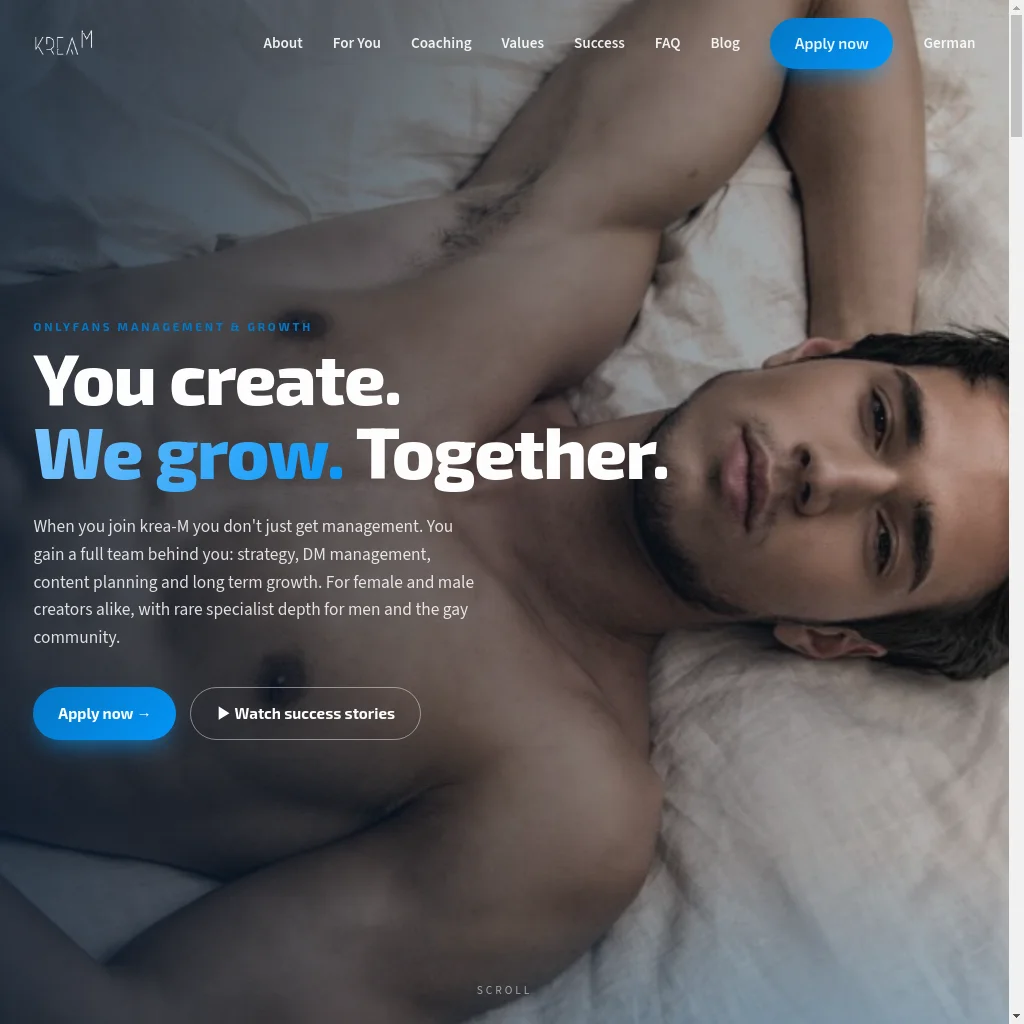 krea-M website preview