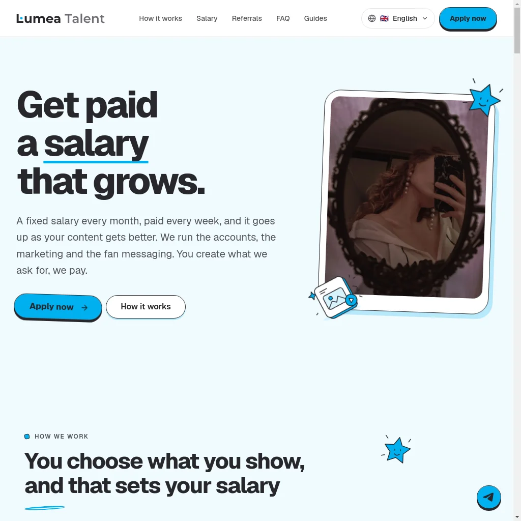 Lumea Talent website preview