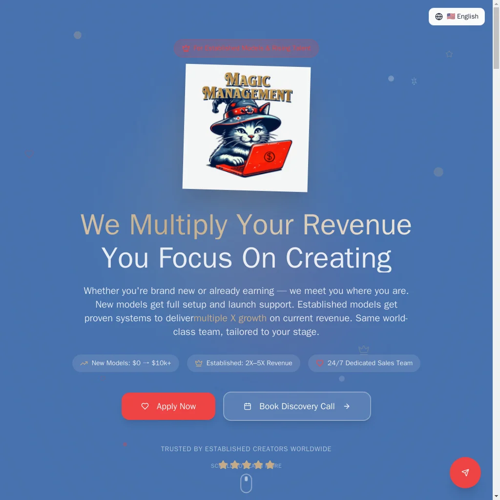 Magic Management website preview