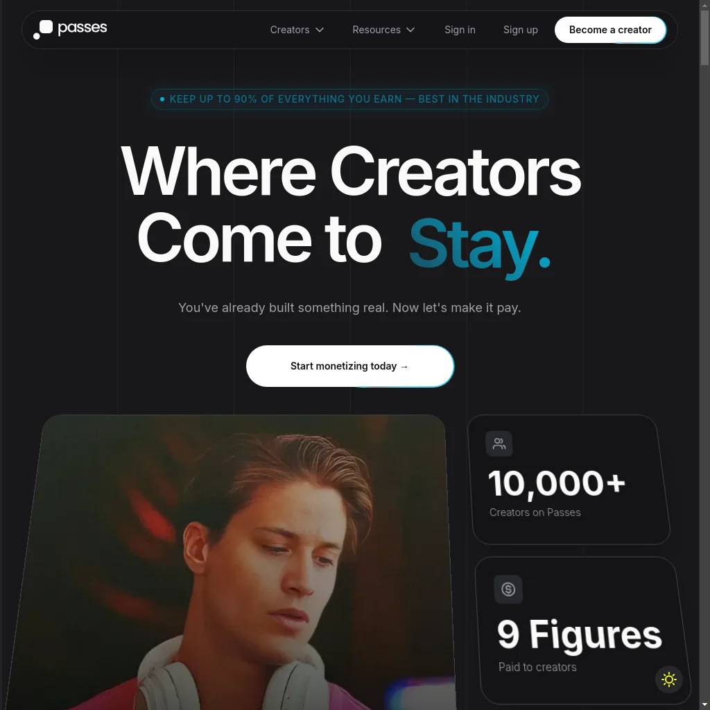 Passes website