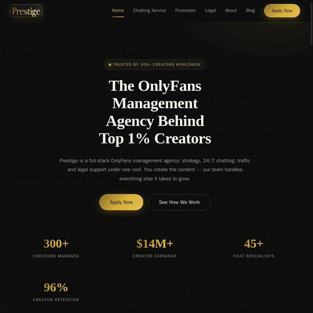 Prestige OFM website preview