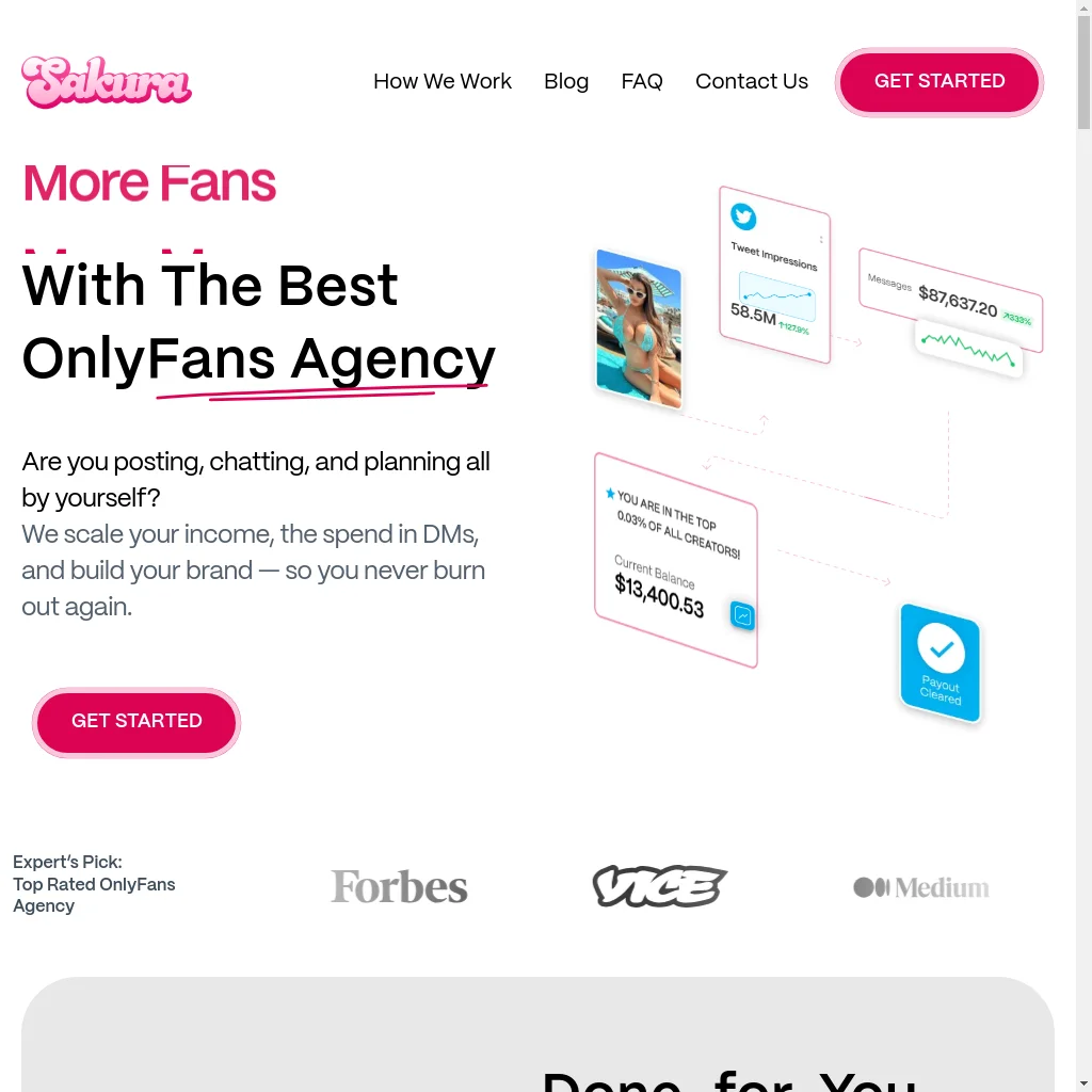 Sakura Management website preview