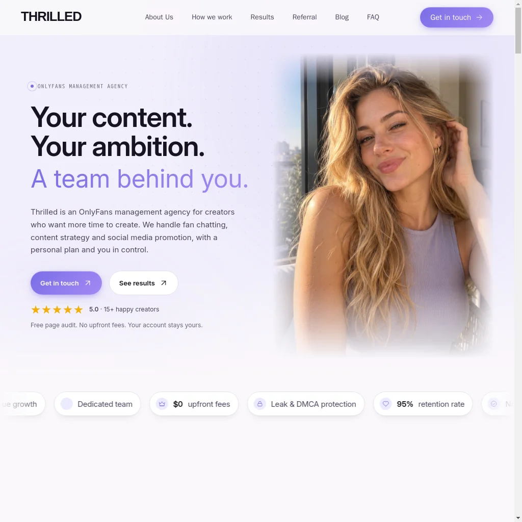Thrilled website preview